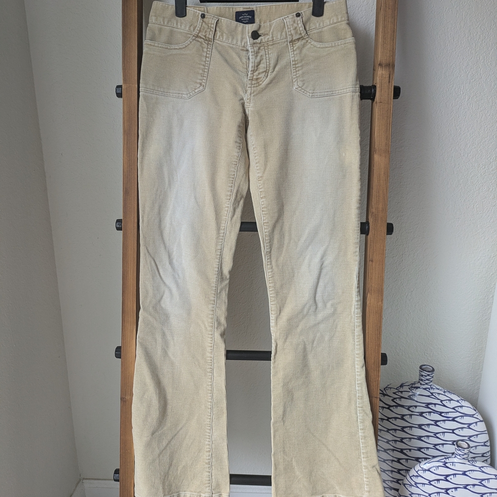 Abercrombie & Fitch Women's Beige Corduroy Boot Cut Pants - Size 0